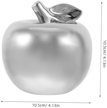 PartyKindom Ceramic Apple Ornament Silver Figurine Decor