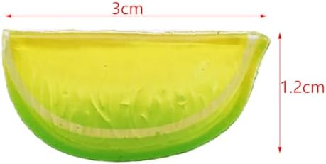 TAODAN 10PCS Artificial Green Lemon Chunks Display Props