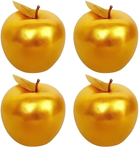 4pcs Artificial Apples for Home Kitchen Decoration
