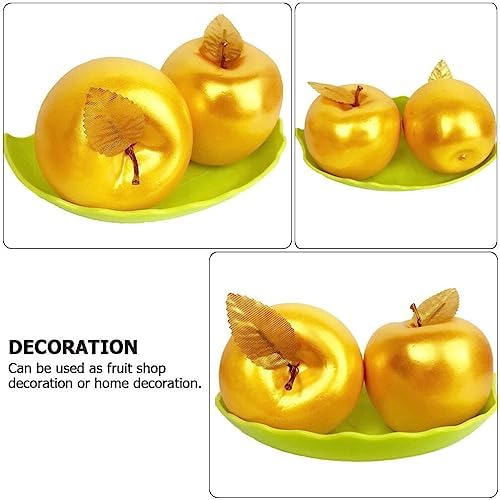 4pcs Artificial Apples for Home Kitchen Decoration