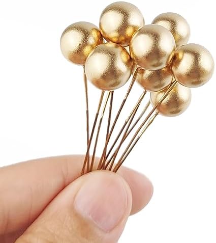 GXXMEI 300PCS Artificial Holly Berries Gold