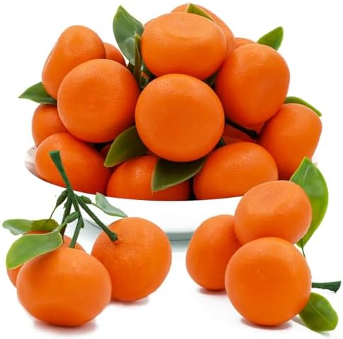 Mini 5 Clusters Artificial Oranges 15Pcs Decoration Props