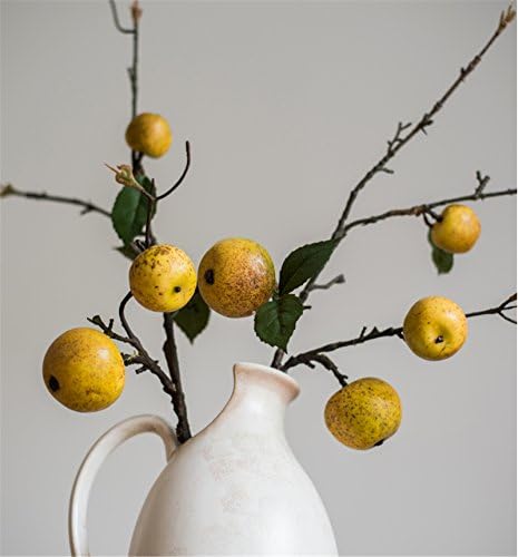 Zzooi 3PCS Artificial Pear Tree Branches with Fruits