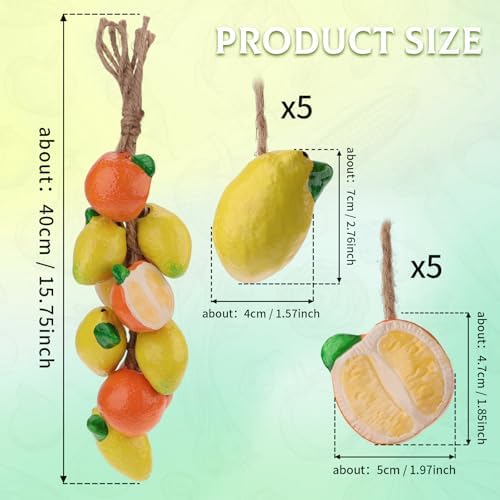 Woration Ceramic Fruit Hanging Decor String