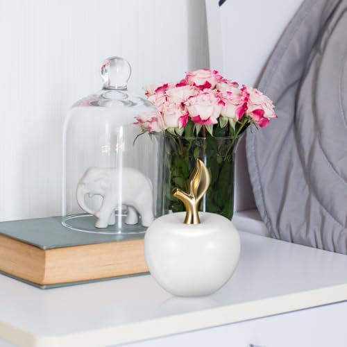 Ceramic Apple Figurine Decorative Miniature Ornament for Home