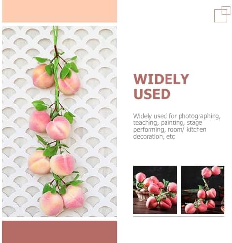 Operitacx 3pc Artificial Peach Clusters for Home Decor