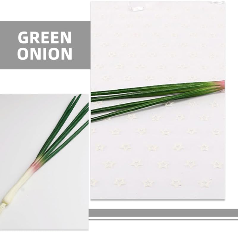 Cabilock Artificial Green Onions 6 Pack Realistic Decor