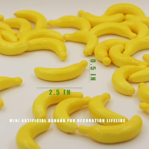 Tuxiaobu Lifelike Plastic Banana Decorations 30 Pcs