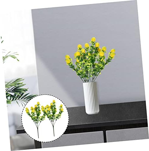 GRIRIW 2pcs Artificial Lemon Twigs for Home Kitchen Decor