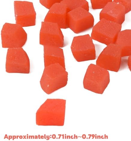 Hagao Fake Watermelon Flesh Slices 20pcs Artificial Fruit Decorations