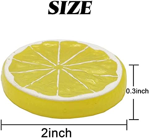 TIHOOD 40PCS Artificial Lemon Slices Decorative
