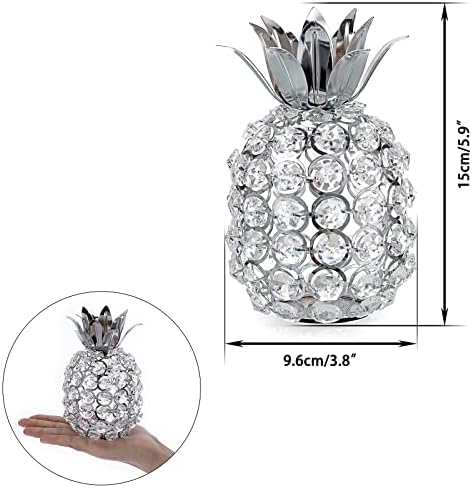 JUXYES Sparkly Crystal Pineapple Decor Ornament