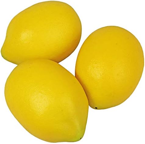 Millennial Essentials Realistic Yellow Lemons Artificial Fruit Decor