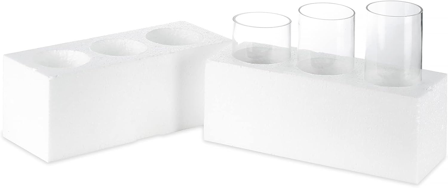NUPTIO 3pc Set Clear Glass Vases for Centerpieces Decor