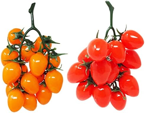 Yueton 2 Strings Artificial Cherry Tomatoes Realistic Decoration