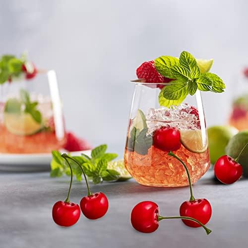 100PCS Artificial Cherry Lifelike Foam Fruit Decor