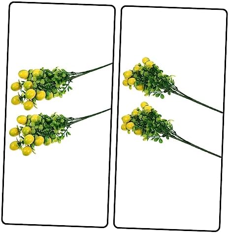 GRIRIW 2pcs Artificial Lemon Twigs for Home Kitchen Decor
