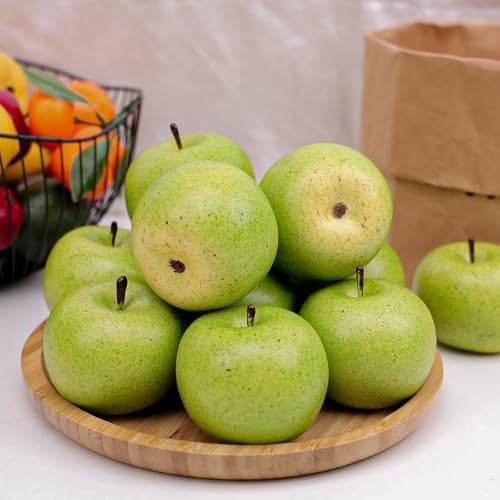 Gresorth 6pcs Lifelike Artificial Green Apple Decoration