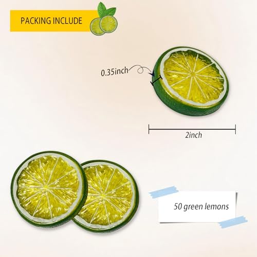 Artificial Lemon Slices for Home Decor and Kitchen