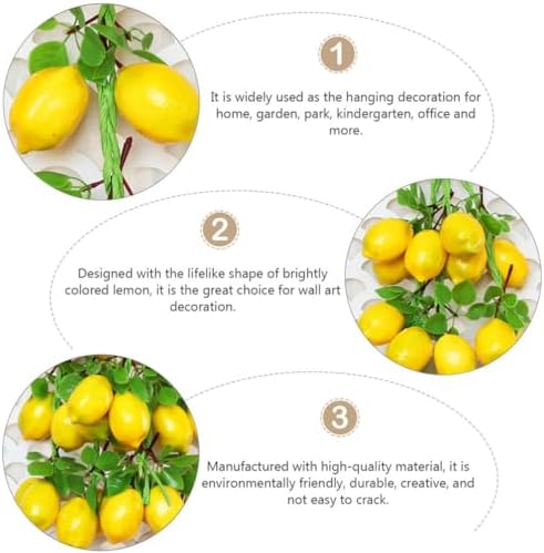 Cabilock Artificial Lemon String Decorative Skewers