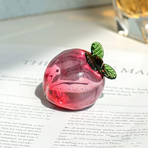 Housoutil Crystal Peach Glass Figurine Ornament