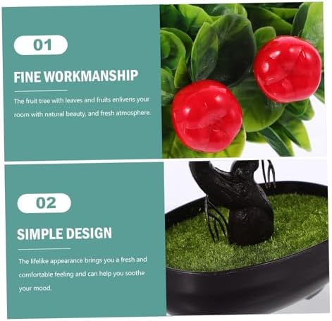 Vaguelly Realistic Artificial Fruit Tree Pot Decor