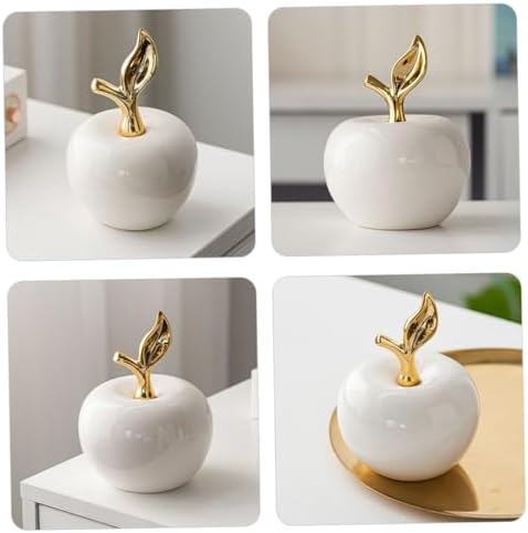 Ceramic Apple Christmas Decor Fruit Statue Ornament