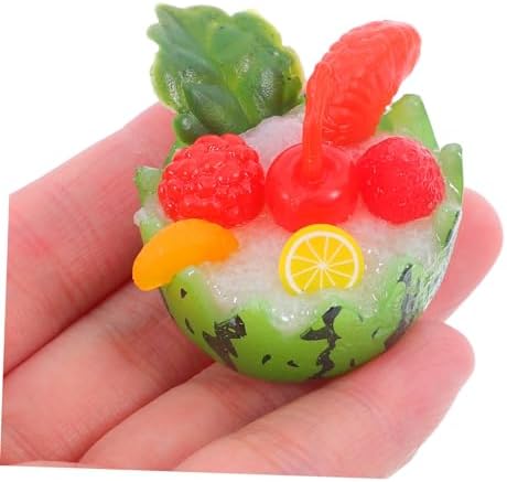 Garneck 5pcs Mini Realistic Watermelon Bowl Artificial Fruit