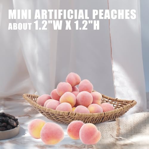 Tuxiaobu Artificial Peaches 30 Pcs Pink Decorations