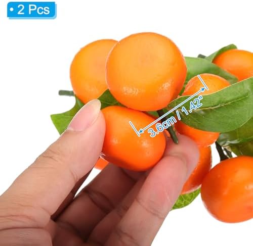PATIKIL 2 Clusters Artificial Mini Orange