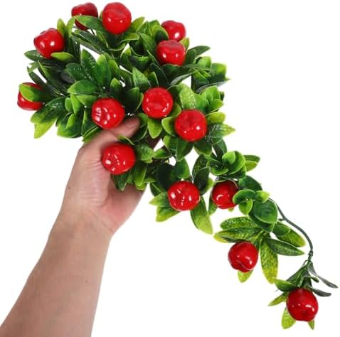 HOMSFOU 2Pcs Artificial Hanging Fruit Vine with Hooks