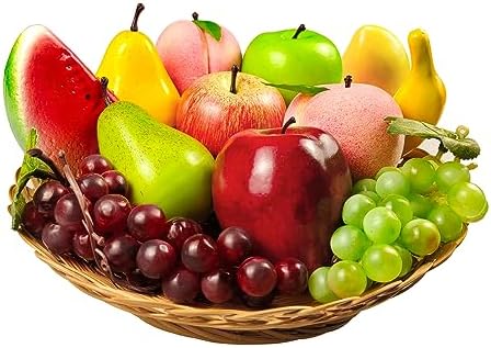 12 Pcs Artificial Fruits Decor Set