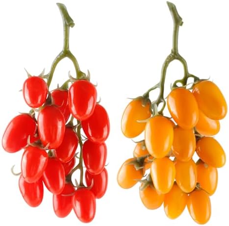 Realistic Artificial Tomato String 2 Pack Red and Yellow