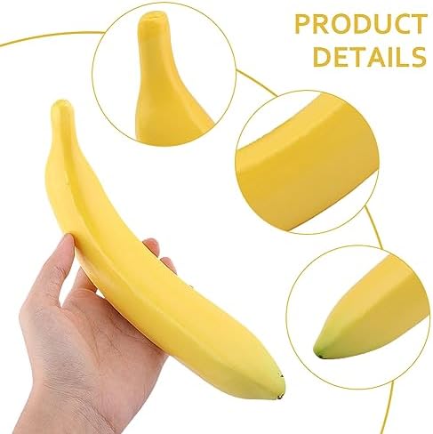 EKDJKK Realistic Artificial Banana Decor 4PC