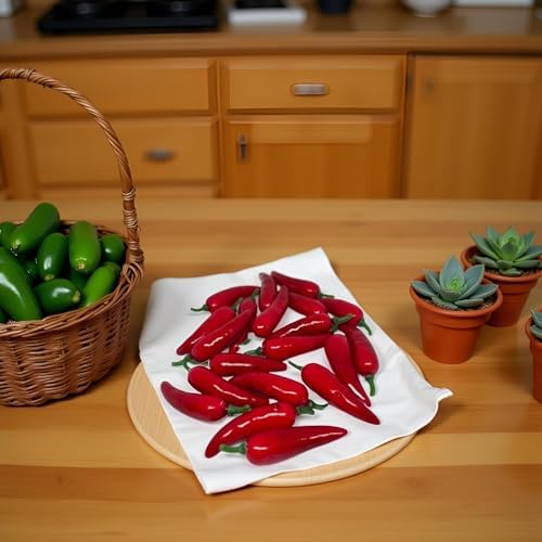 20 Pcs Realistic Fake Chili Peppers Photography Props