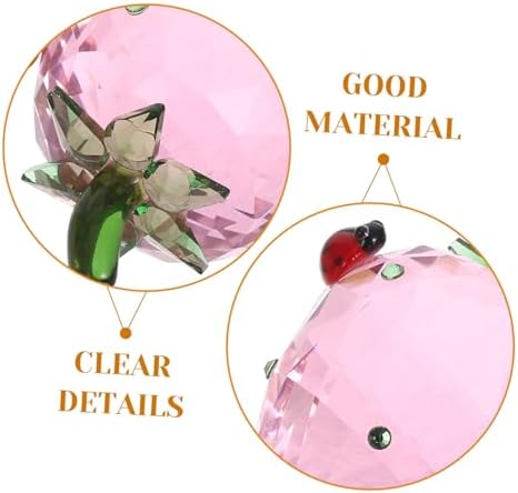 Cabilock Crystal Strawberry Decorative Figurine