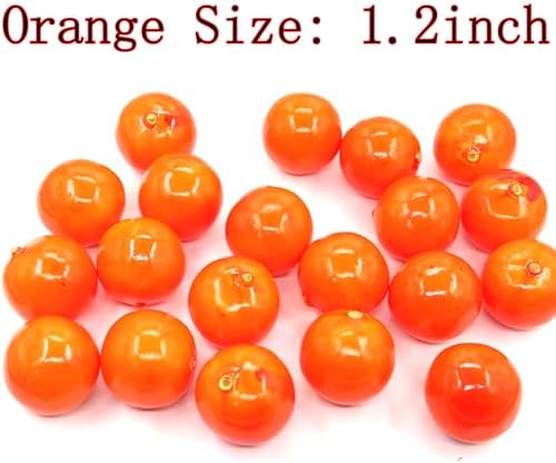 20Pcs Artificial Orange Fruit Decor for Home Kitchen