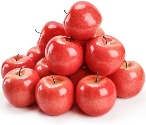 Toopify 16PCS Artificial Red Apples for Home Decor