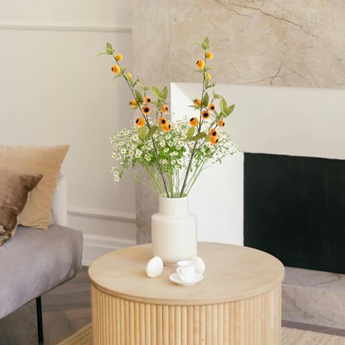 3PCS Yellow Fruits Tree Branch Artificial Fruits Decor