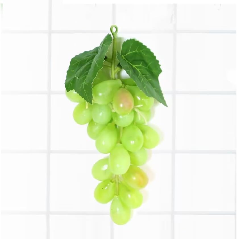 Realistic Green Artificial Grapes Hanging Decor