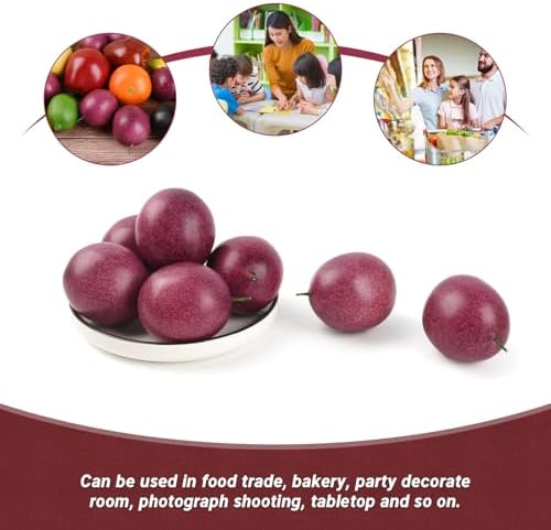 Artificial Passion Fruits 8 Pcs for Home Kitchen Decor