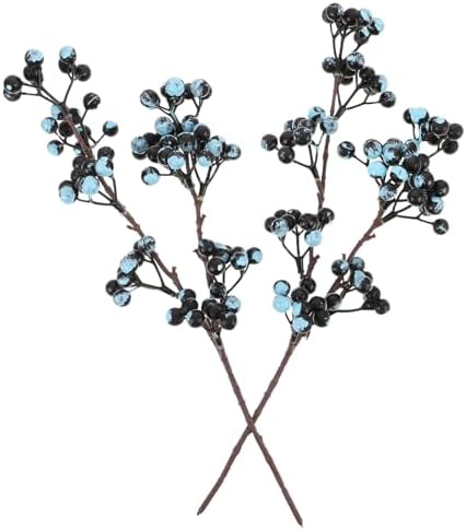 SHINEOFI 2pcs Faux Blueberry Branches Decor