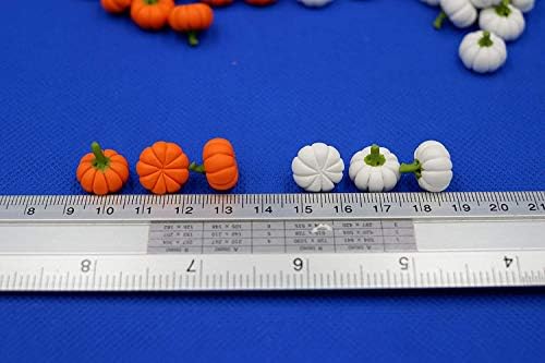 1shopforyou Mixed 20 pcs White and Orange Artificial Pumpkins