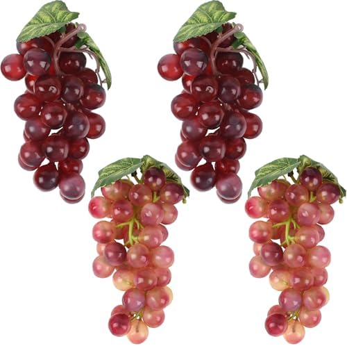 Lueyao Artificial Grapes 36 Pieces 4PCS Decoration Props