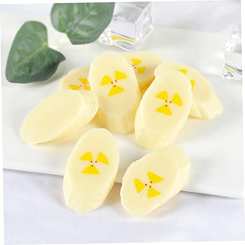 SAFIGLE 20 Pcs Fake Banana Slices Kitchen Decor Photography Props