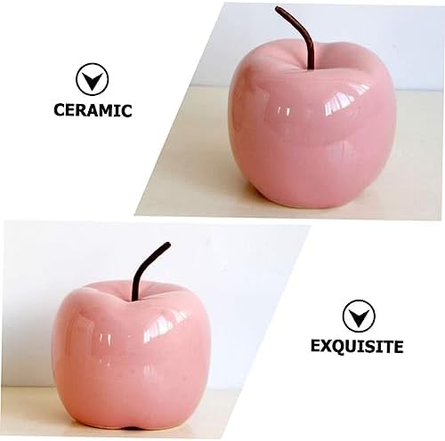 BESPORTBLE Pink Artificial Apple Sculpture Decor