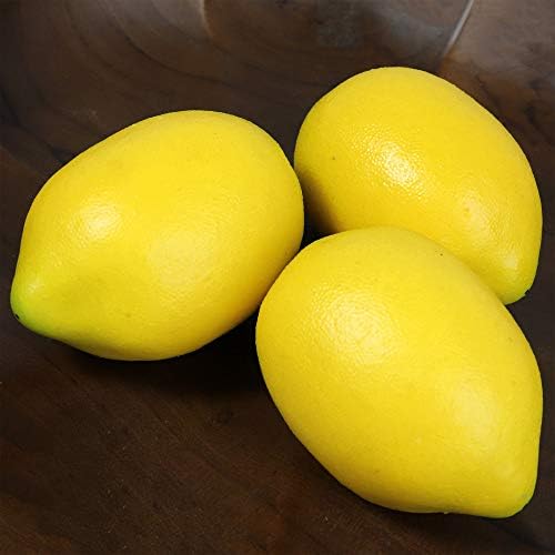Millennial Essentials Realistic Yellow Lemons Artificial Fruit Decor