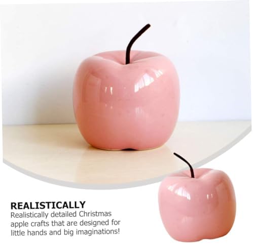 BESPORTBLE Pink Artificial Apple Sculpture Decor