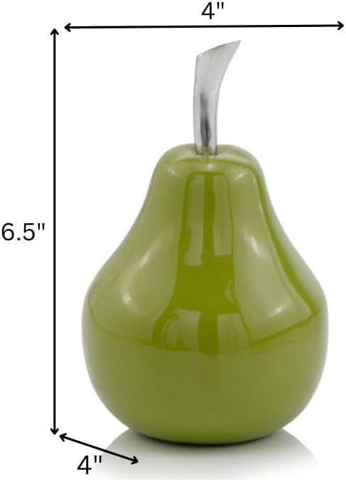 Modern Day Accents 3963 Peral Verde Green Pear Sculpture Decor