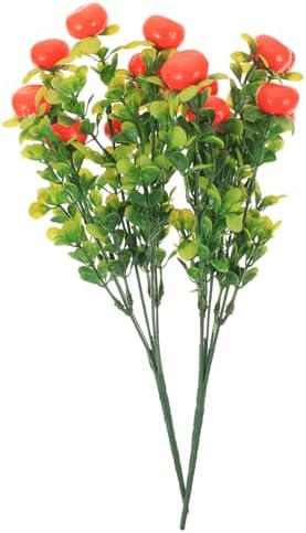 2Pcs Artificial Fruit Branches Realistic Decor